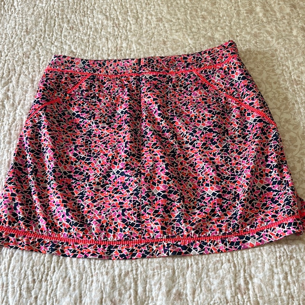 Lady Hagen Pink and Black Mosaic Mini Skirt